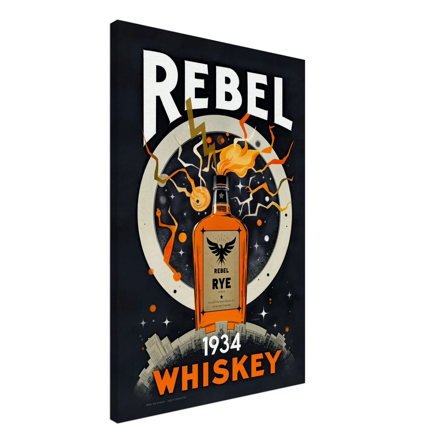 Rebel Cocktail Bar Poster Print No Frame 60x90 cm 24x36″ Canvas