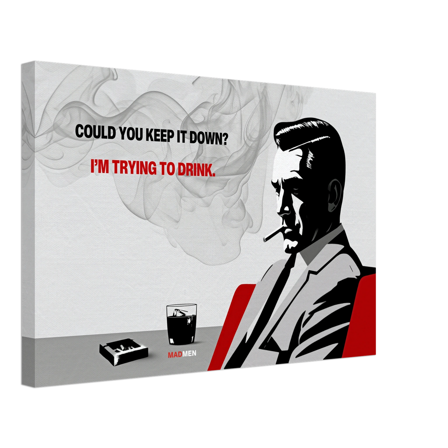 Don Draper Funny Quote Bar Art Print No Frame 40x60 cm 16x24″ Gallery Wrapped Canvas