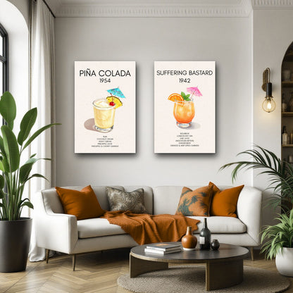 Pina Colada Cocktail Bar Poster Print