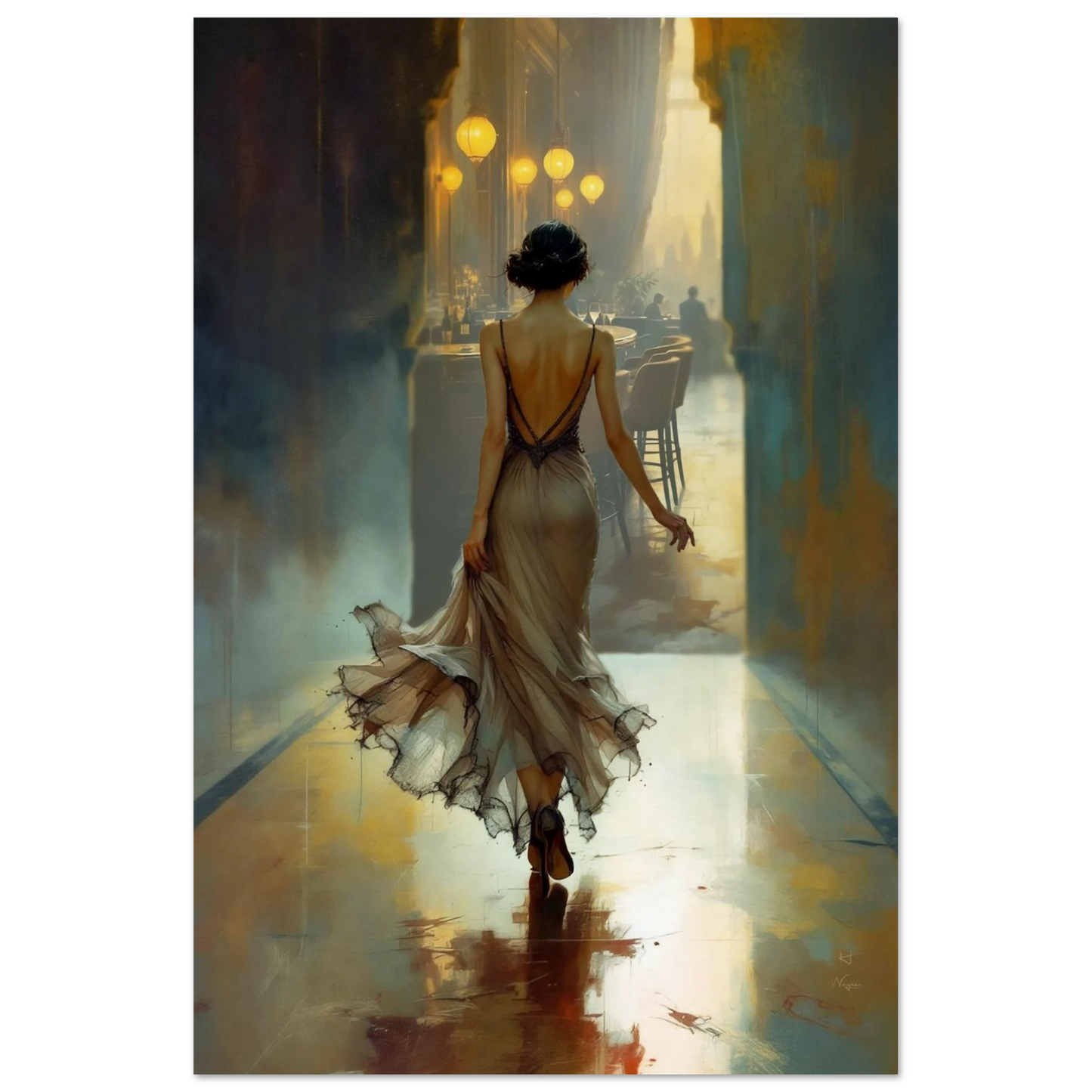 1920s Speakeasy Art Deco Print No Frame 30x45 cm 12x18″ Museum-Quality Matte Paper Poster