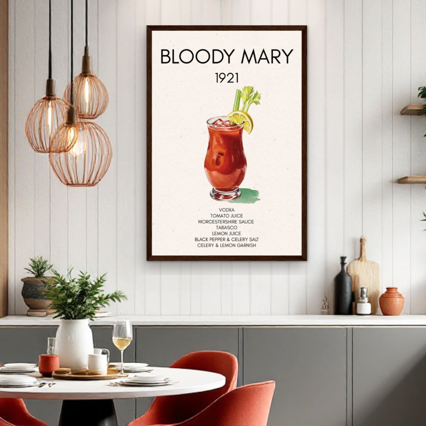 Bloody Mary Cocktail Bar Poster Print