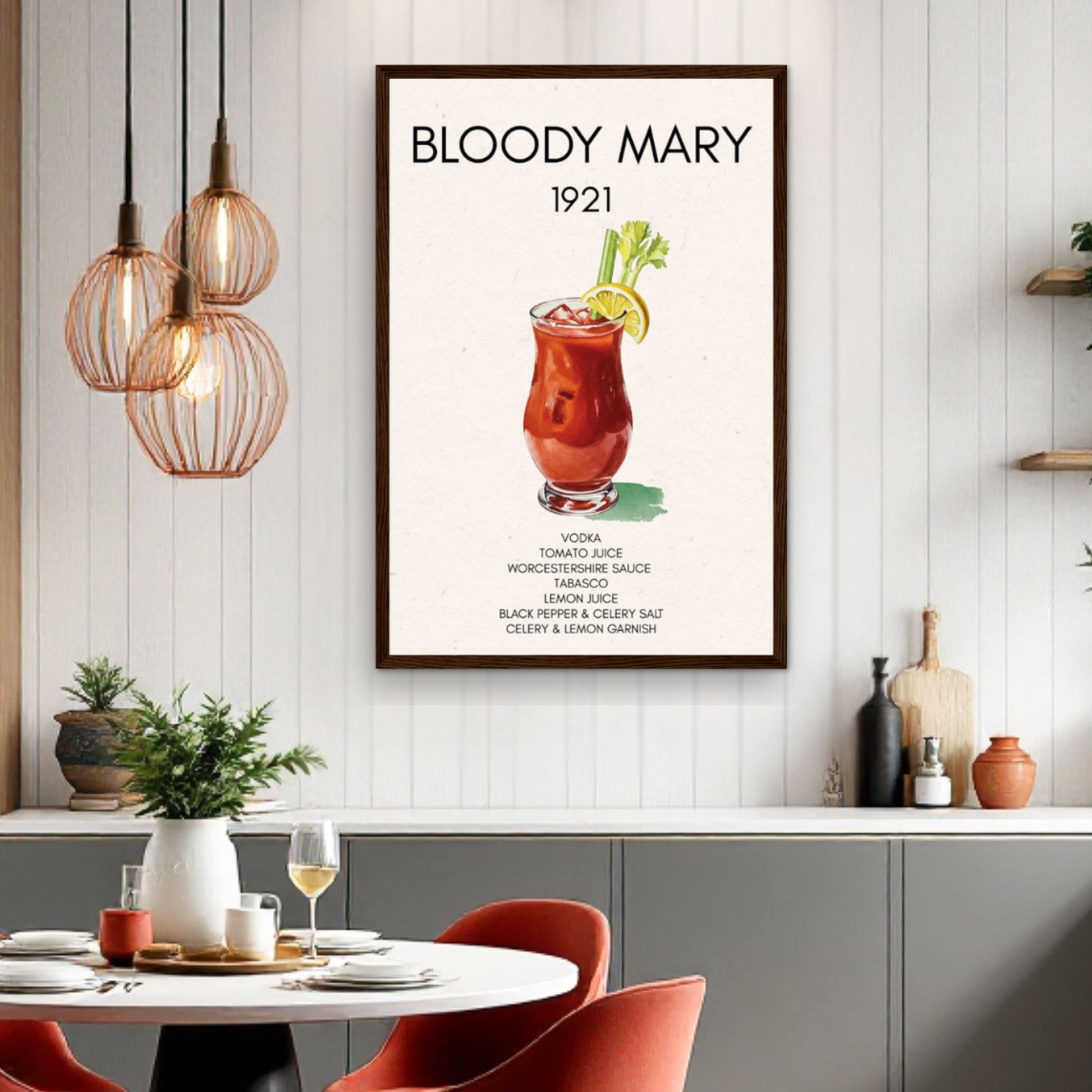 Bloody Mary Cocktail Bar Poster Print