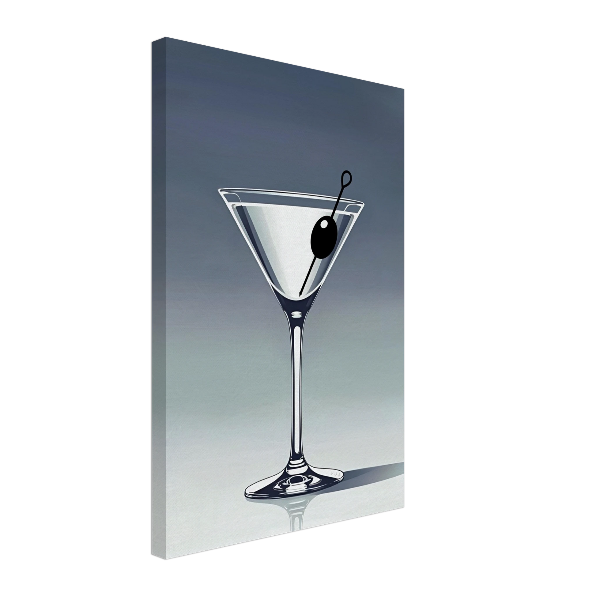 Retro Martini Lounge Cocktail Bar Art Print 40x60 cm 16x24″ Gallery Wrapped Canvas No Frame