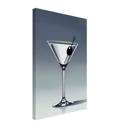 Retro Martini Lounge Cocktail Bar Art Print 40x60 cm 16x24″ Gallery Wrapped Canvas No Frame