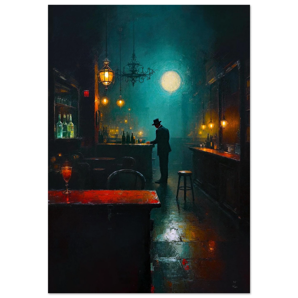 Speakeasy Bootleg Prohibition Bar Art Print 70x100 cm 28x40″ Classic Matte Paper Poster No Frame