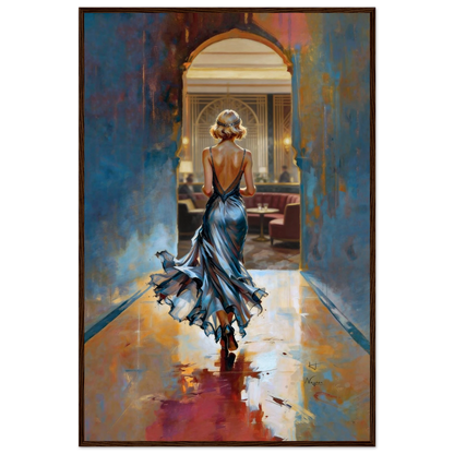1920s Speakeasy Gatsby Flapper Art Deco Print 40x60 cm 16x24″ Museum-Quality Matte Framed Poster Black Wood Frame