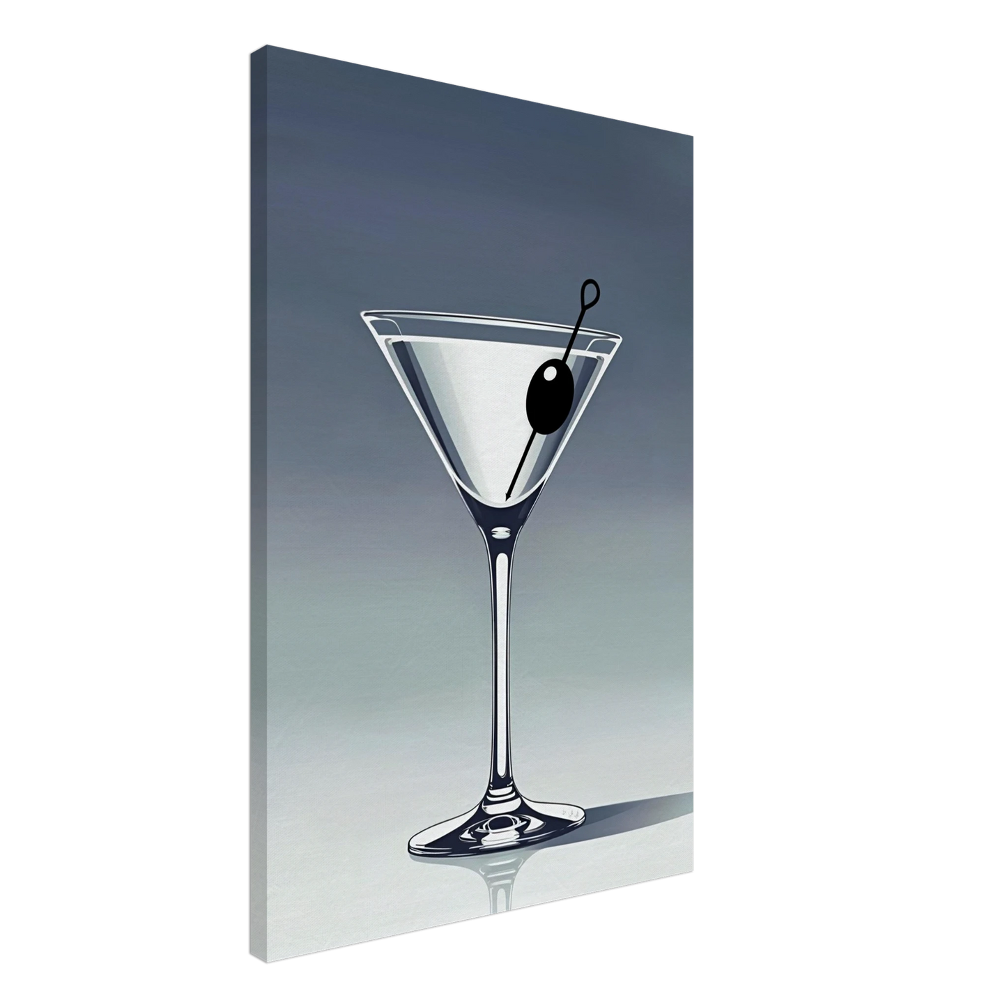 Retro Martini Cocktail Bar Art Print 60x90 cm 24x36″ Gallery Wrapped Canvas No Frame