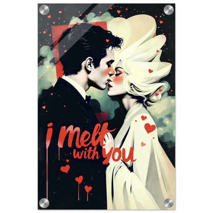 I Melt With You Avant-garde Retro Art Print 12x18″ Sleek Acrylic Print