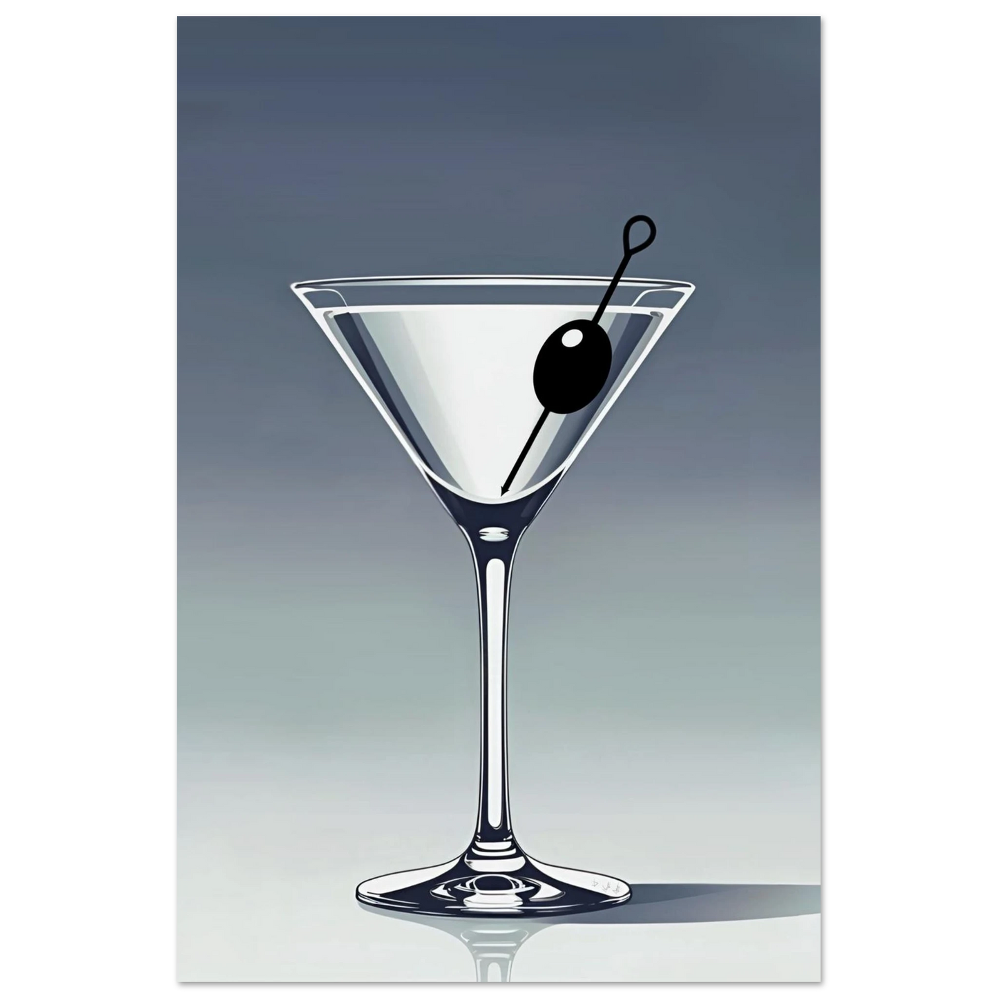 Retro Martini Cocktail Bar Art Print 40x60 cm 16x24″ Premium Matte Paper Poster No Frame