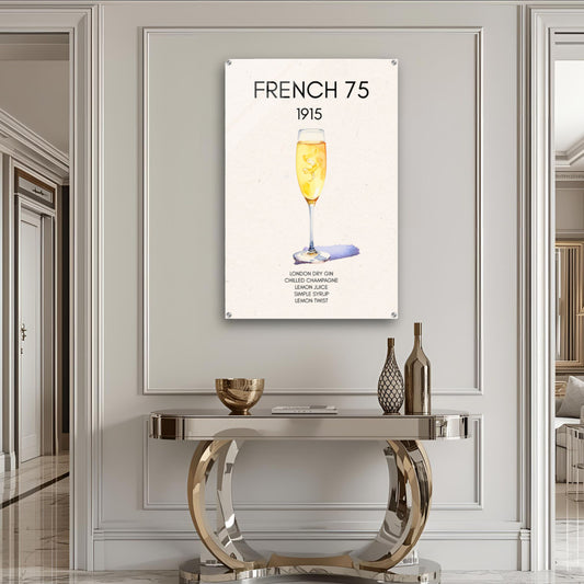 French 75 Cocktail Art Print