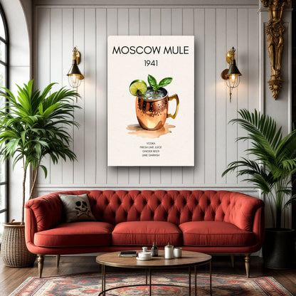 Moscow Mule Cocktail Bar Poster Print