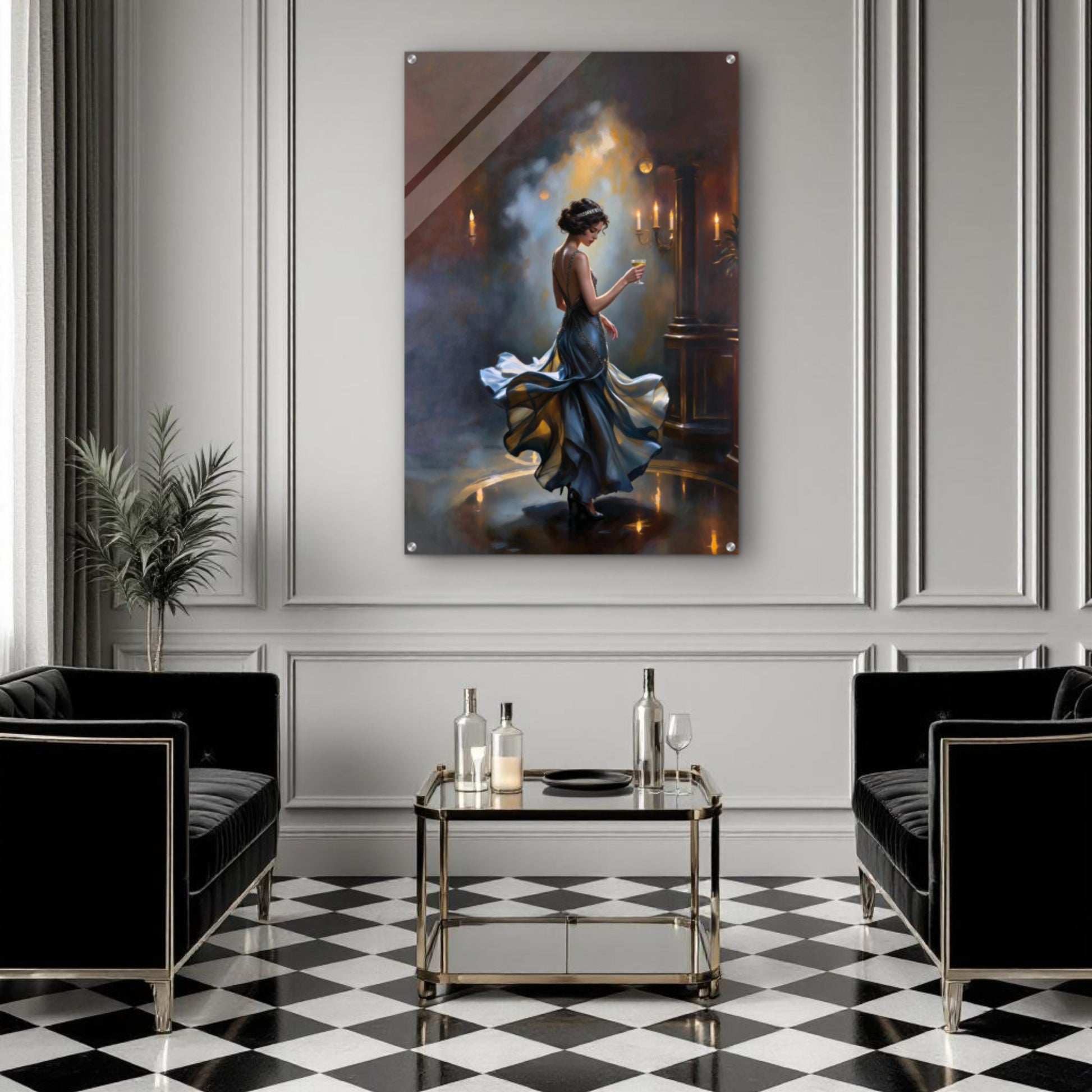 1920s Speakeasy Dancing Flapper Art Deco Print