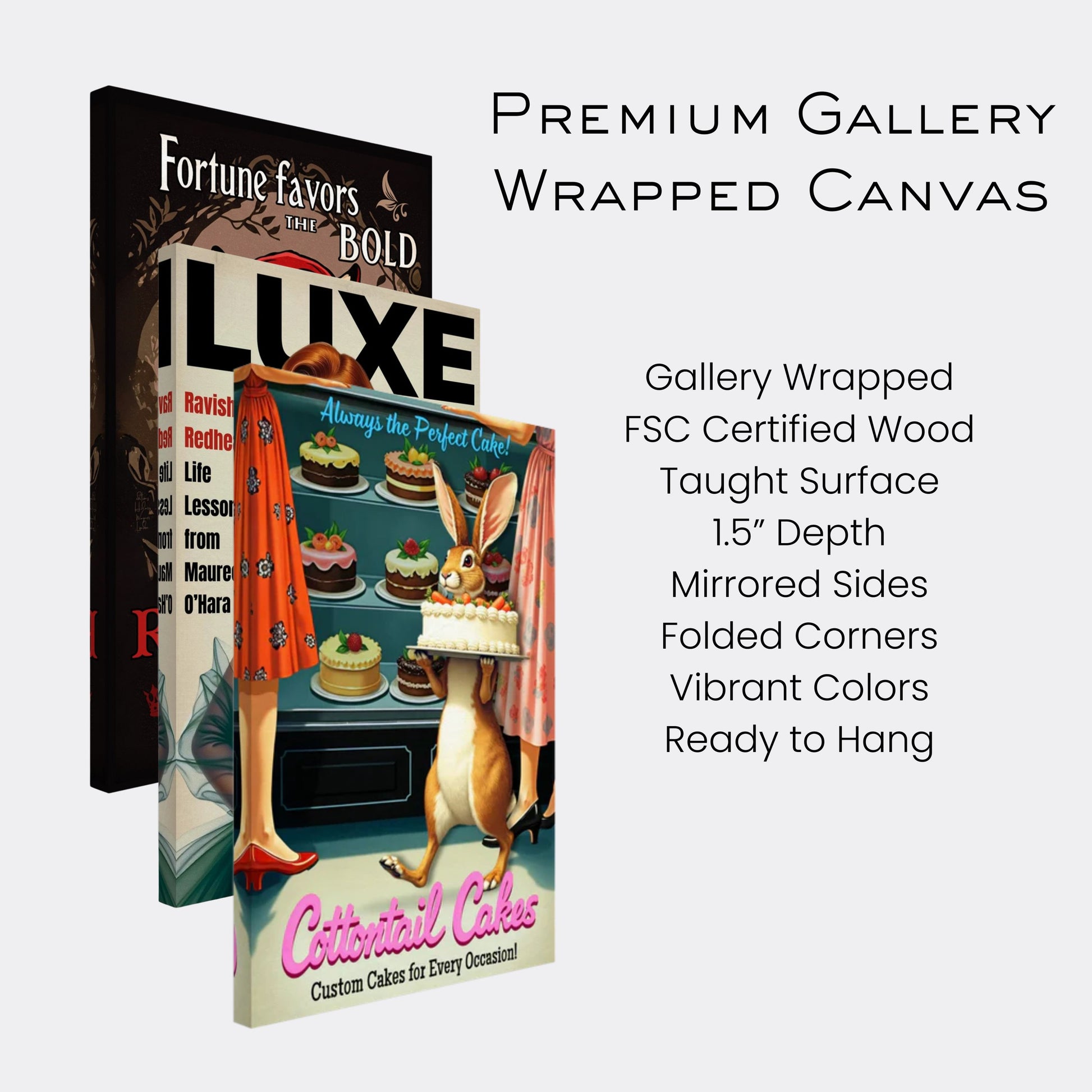 Cottontail Rabbit Bakery 1950s Kitchen Print