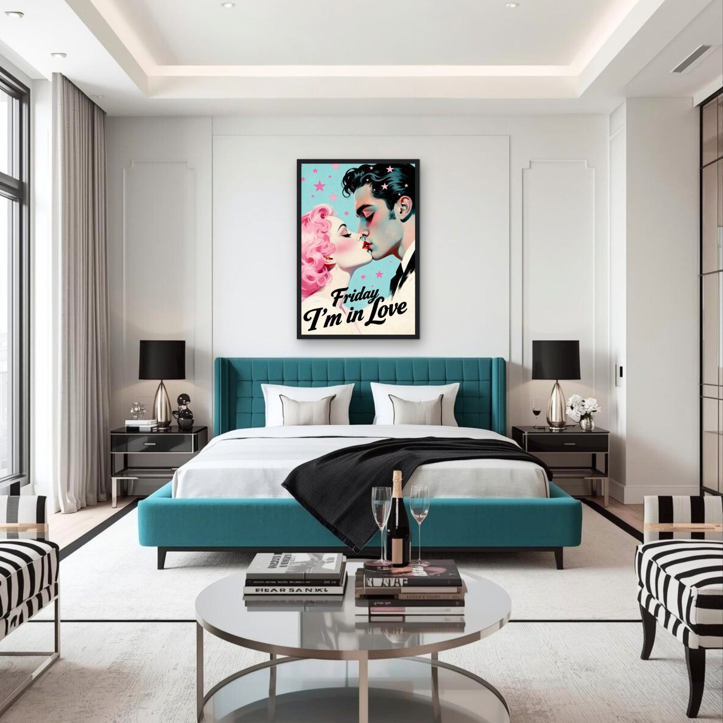 Friday I'm In Love - Retro Romantic Art Print