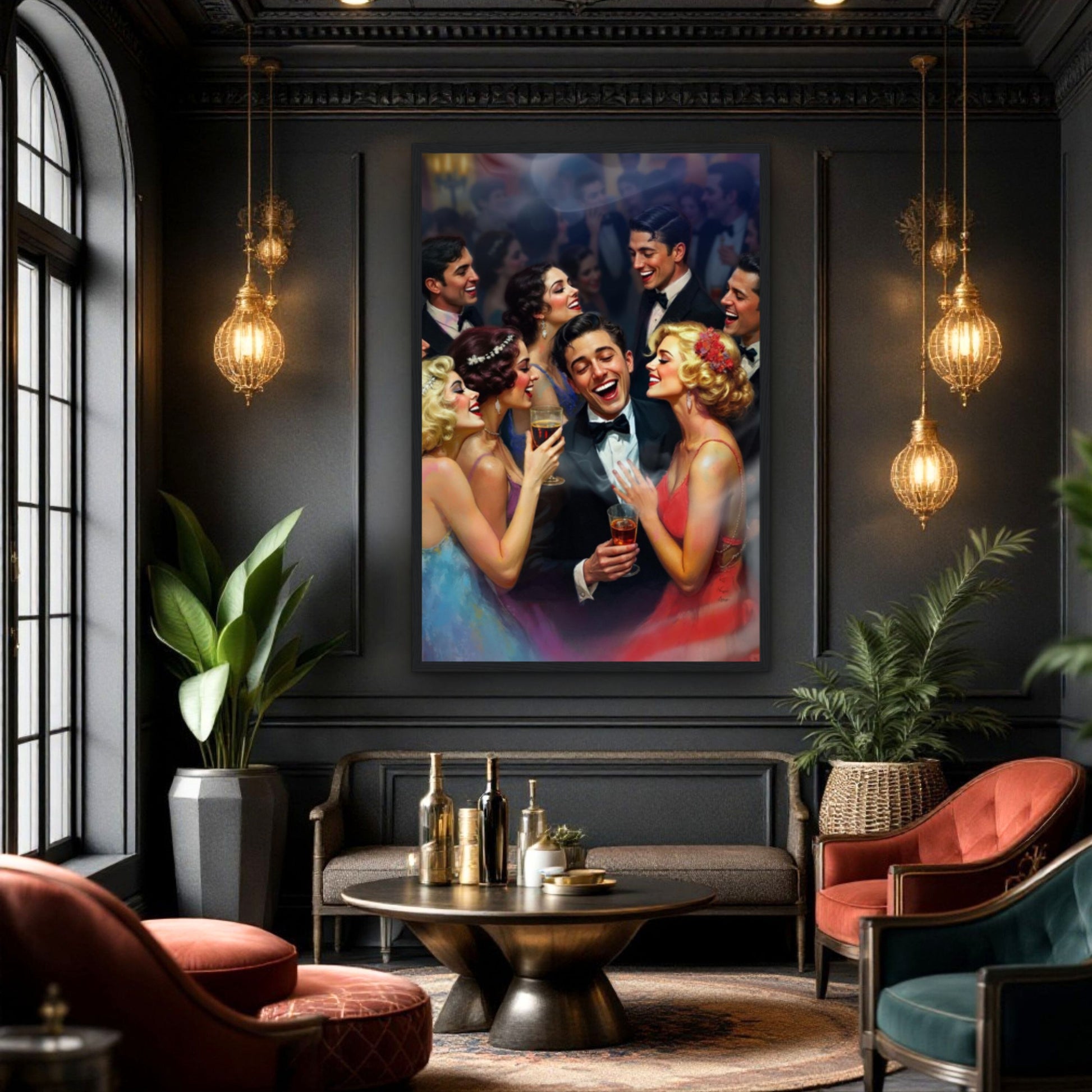 Art Deco Great Gatsby Party Print No Frame 70x100 cm 28x40″ Museum-Quality Matte Paper Poster