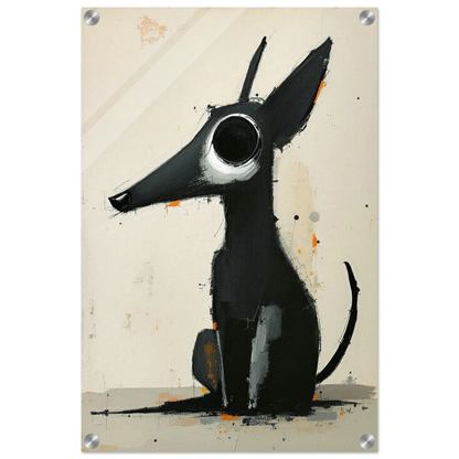 Big Eyed Abstract Dog Fine Art Print No Frame 40x60 cm 16x24″ Sleek Acrylic Print