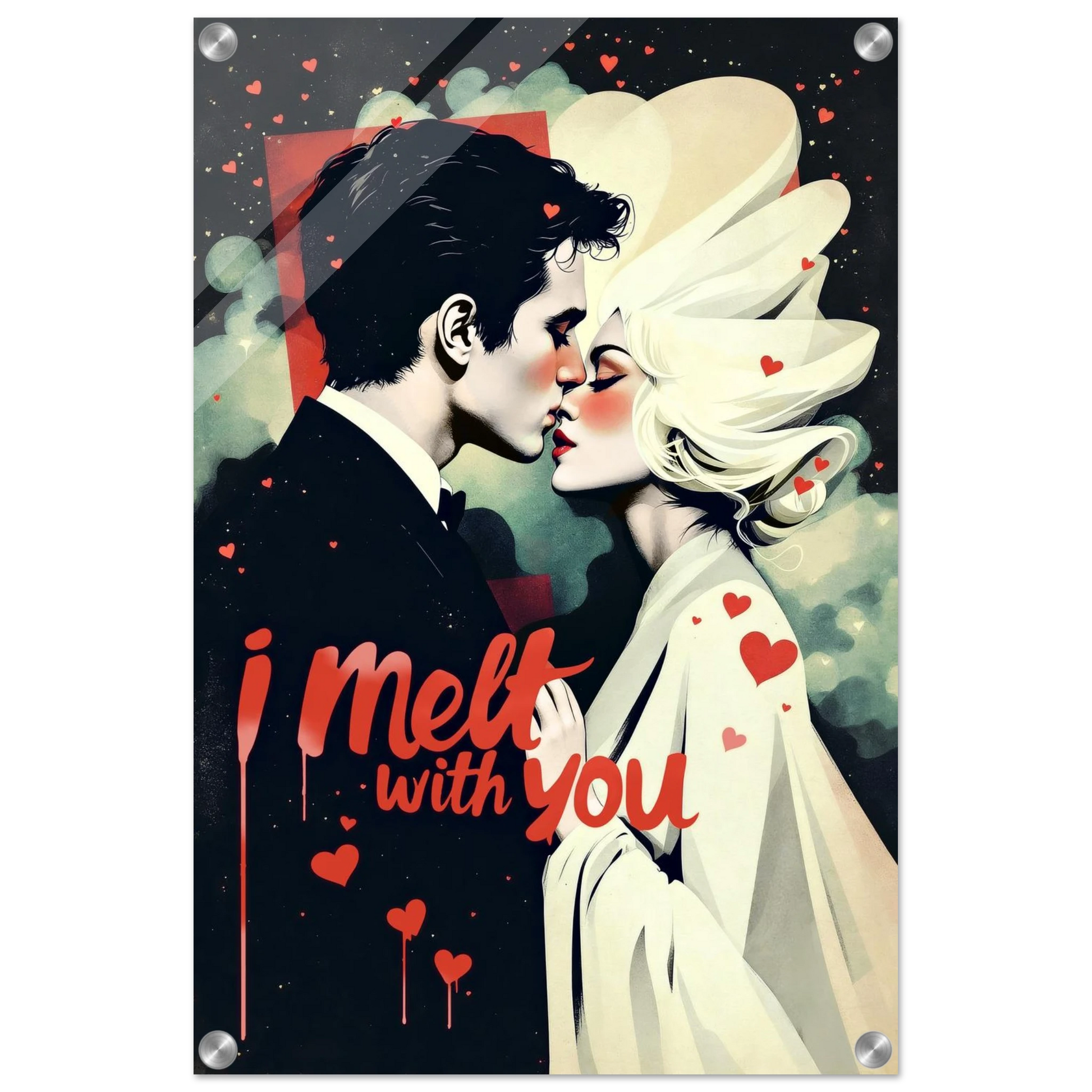 I Melt With You Avant-garde Retro Art Print 16x24″ Sleek Acrylic Print
