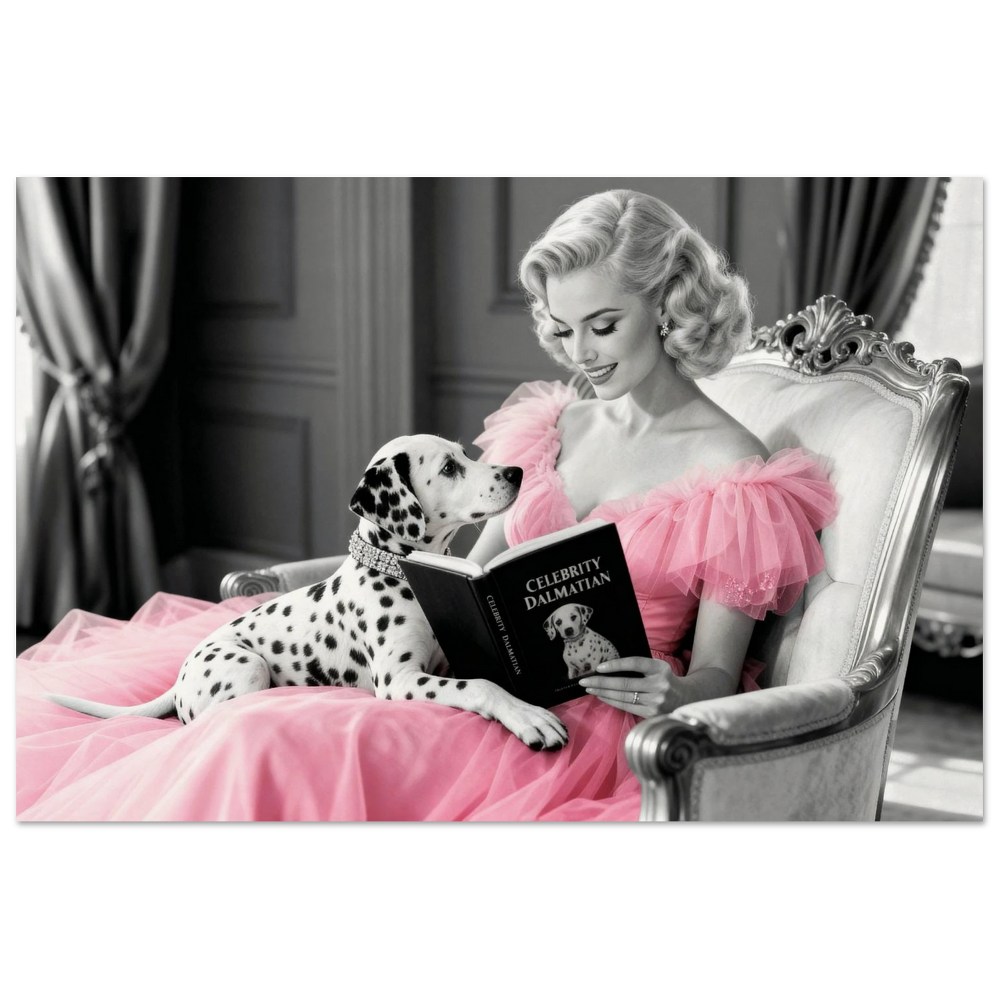 Hollywood Starlet Dalmatian Puppy Art Print 30x45 cm 12x18″ Museum-Quality Matte Poster