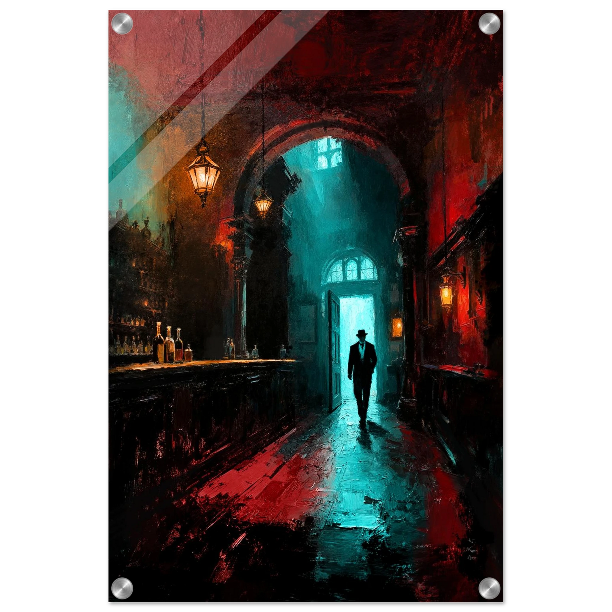 Speakeasy 1920s Bar Art Poster Print 60x90 cm 24x36″ Sleek Acrylic Print No Frame