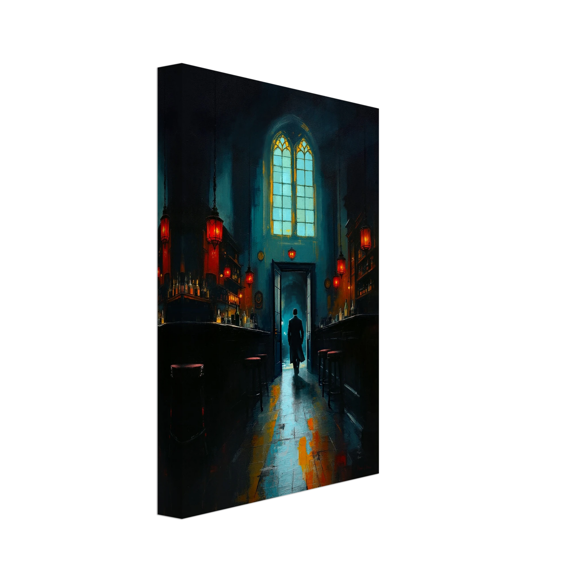 Speakeasy Bootleg Bar Prohibition Art Print 20x30 cm 8x12″ Gallery Wrapped Canvas No Frame