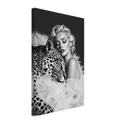 Marilyn Monroe Glam Leopard Art Print No Frame 40x60 cm 16x24″ Gallery Wrapped Canvas