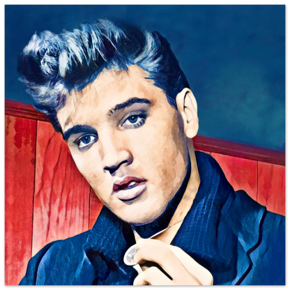 Young Elvis Presley Art Print No Frame 70x70 cm 28x28″ Premium Matte Paper Poster