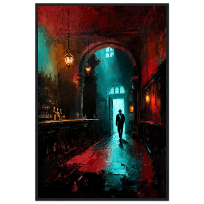 Speakeasy 1920s Bar Art Poster Print 40x60 cm 16x24″ Museum-Quality Matte Framed Poster Black Wood Frame