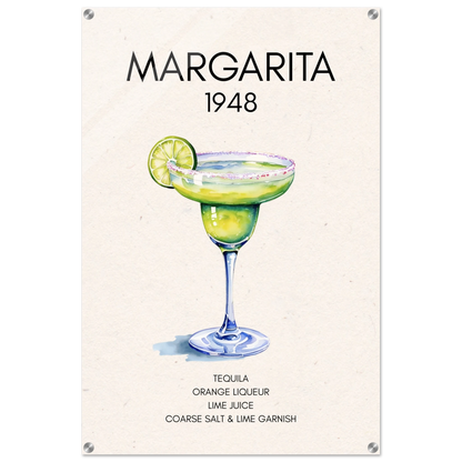 Margarita Cocktail Bar Art Print No Frame 60x90 cm 24x36″ Sleek Acrylic Print