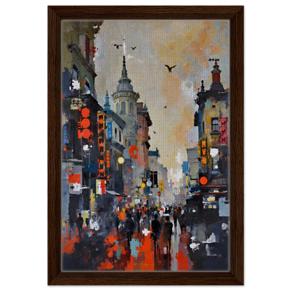 Gothic City Street Art Print - European Cityscape