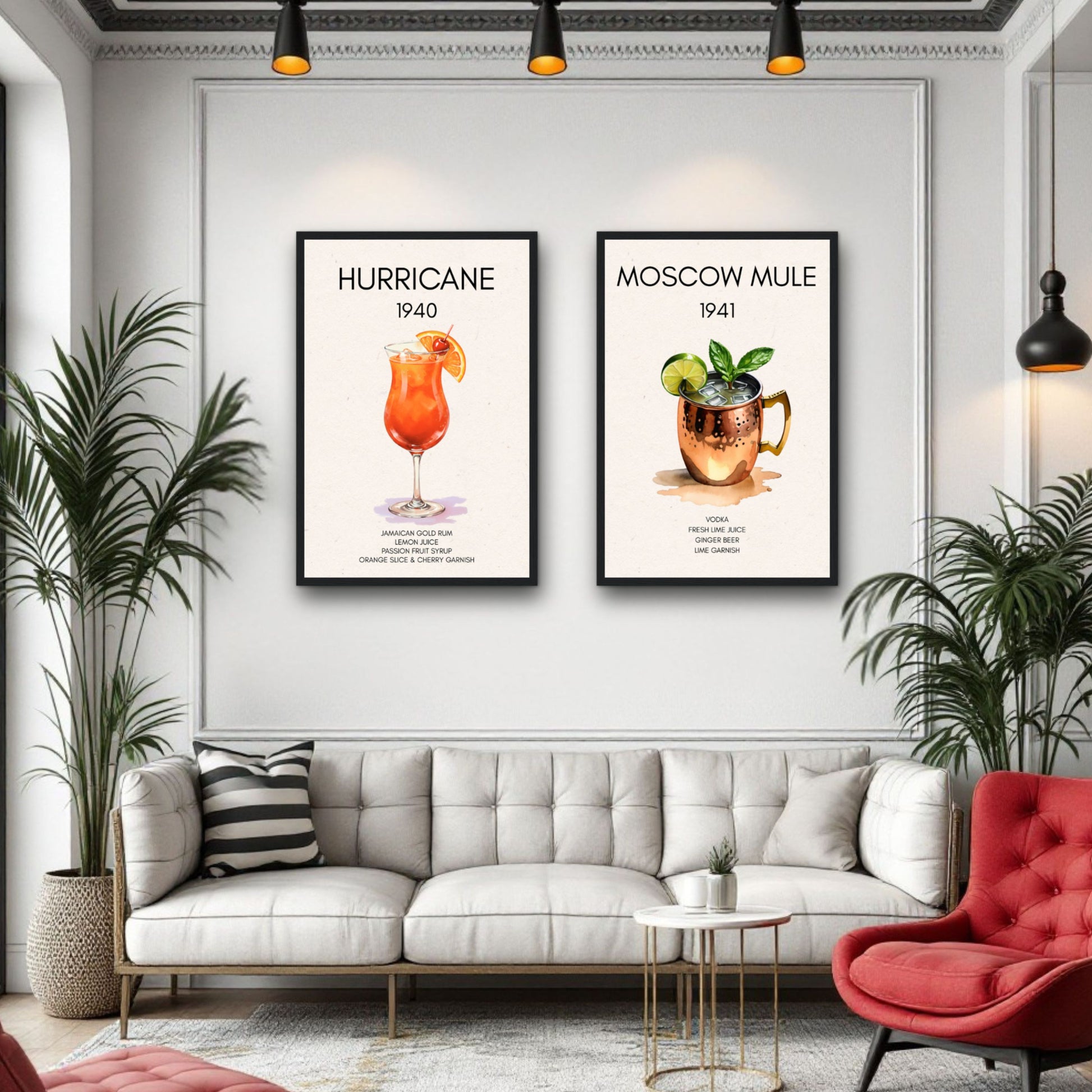 Moscow Mule Cocktail Bar Poster Print Black Wood Frame 30x45 cm 12x18″ Museum-Quality Matte Paper Wooden Framed Poster