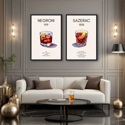 Negroni Cocktail Bar Art Print