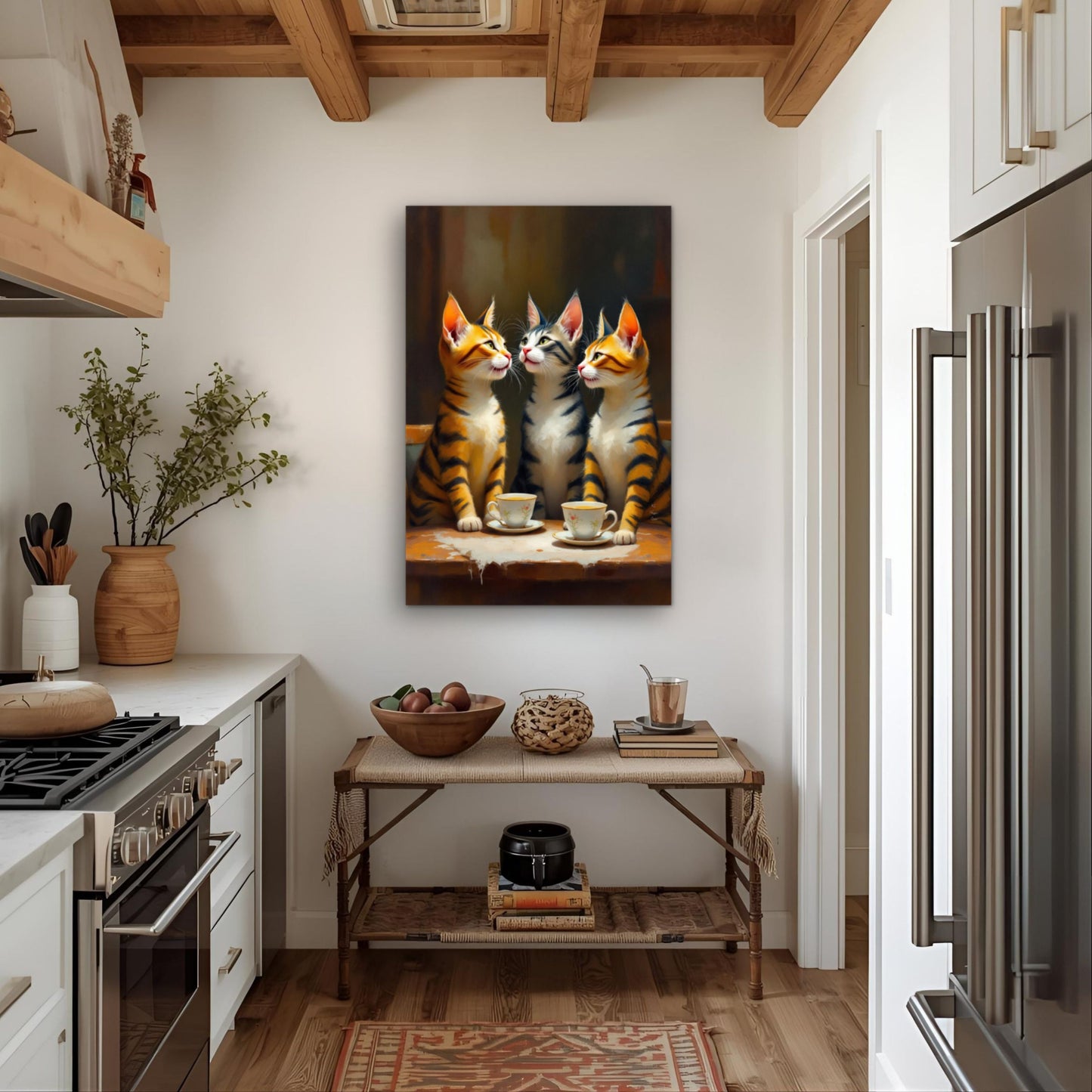 Tabby Cat Vintage Kitchen Art Print