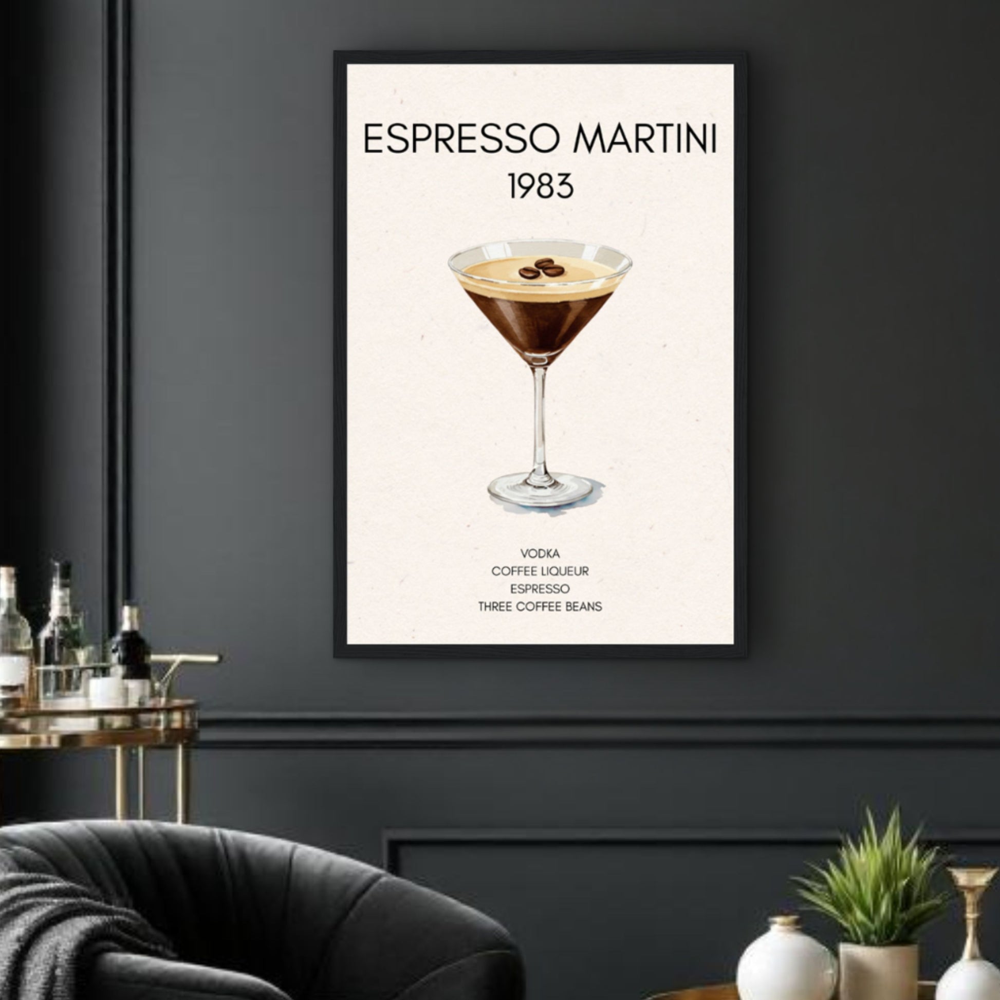 Espresso Martini Cocktail Bar Poster Print
