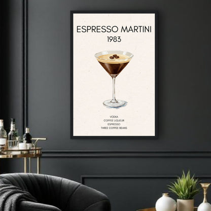 Espresso Martini Cocktail Bar Poster Print