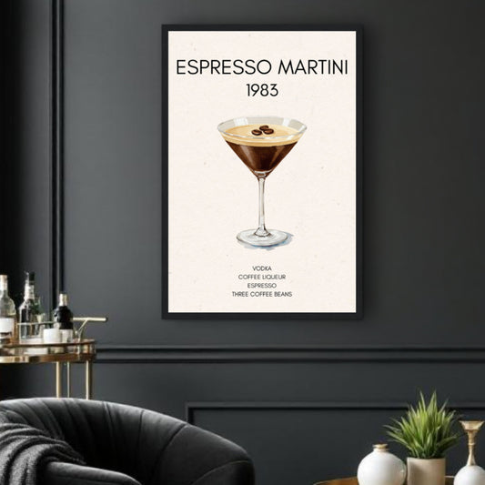 Espresso Martini Cocktail Bar Poster Print