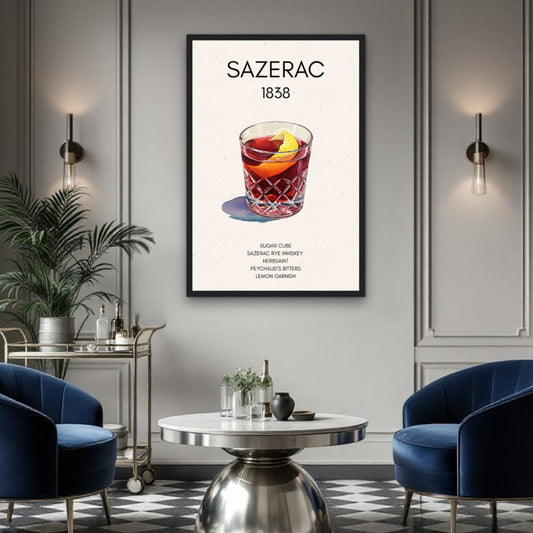 Sazerac Cocktail Bar Art Print