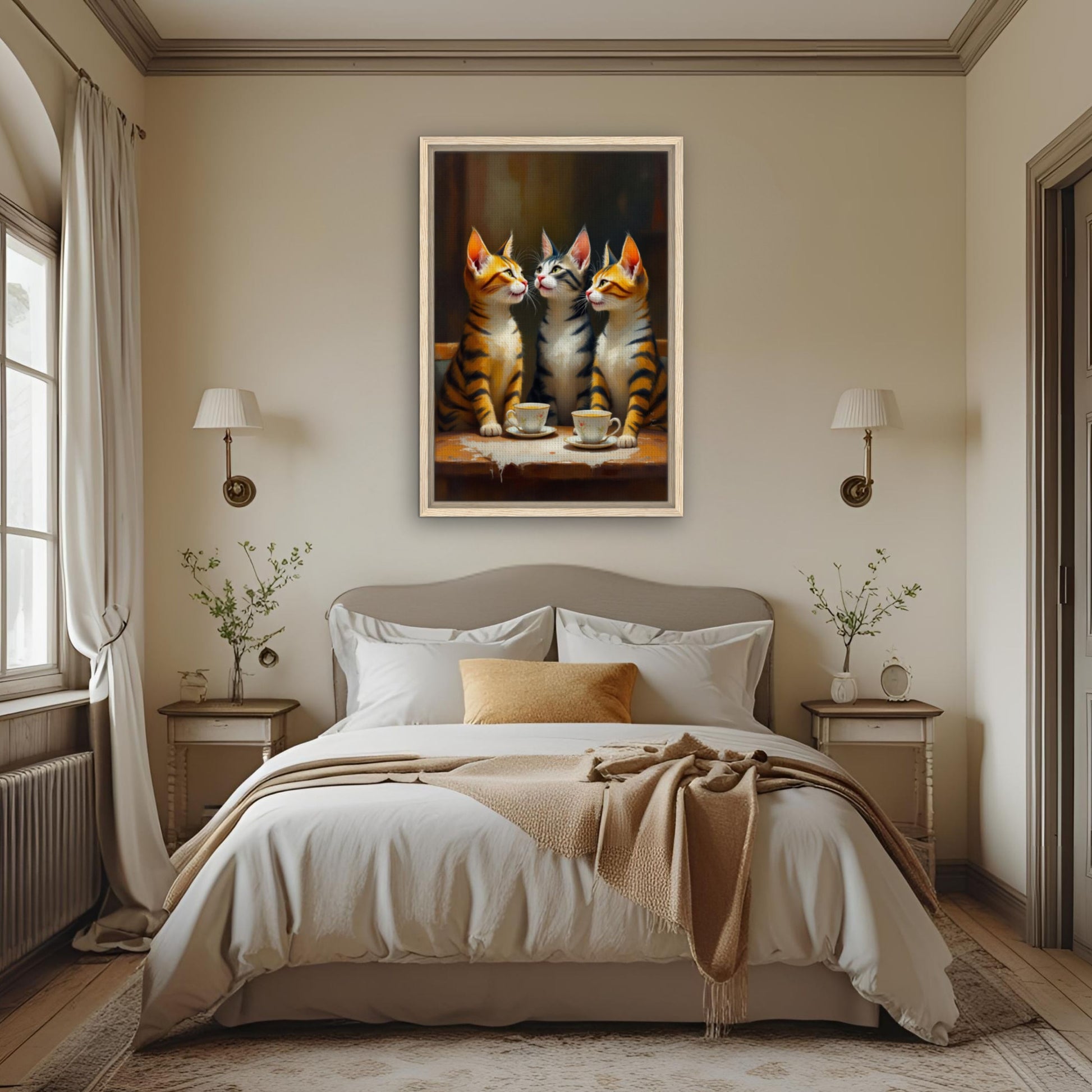 Tabby Cat Vintage Kitchen Art Print