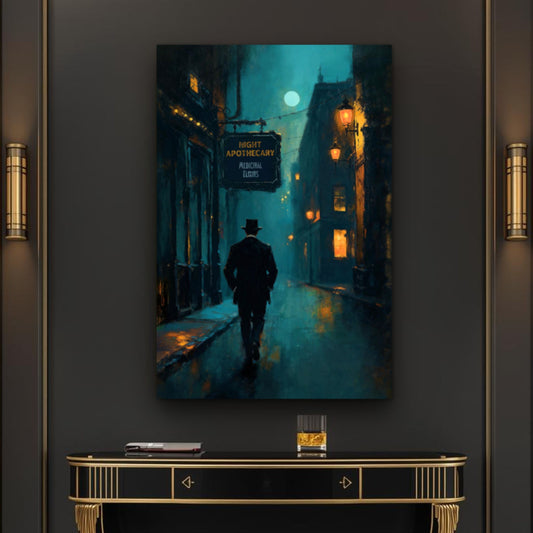 Moody Speakeasy Night Scene Art Print