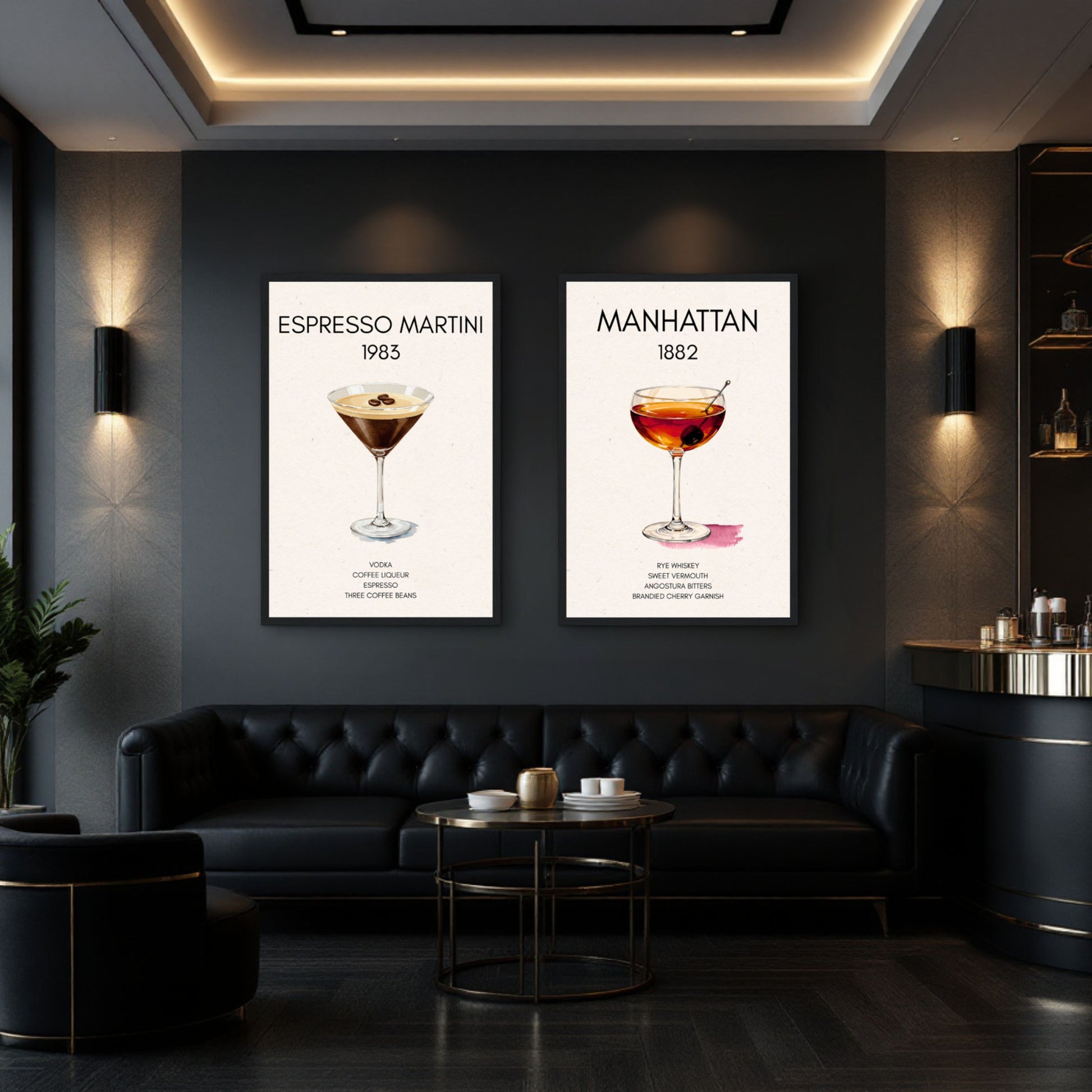 Espresso Martini Cocktail Bar Poster Print