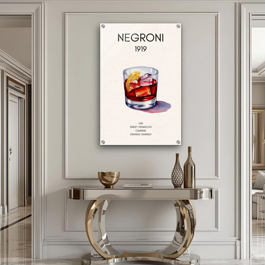 Negroni Cocktail Bar Art Print