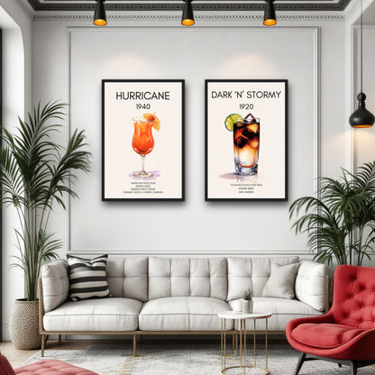 Dark n Stormy Cocktail Drink Bar Art Print
