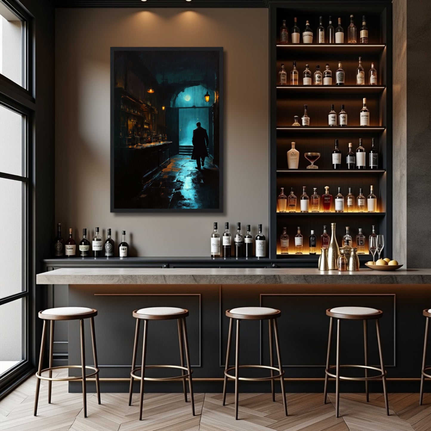 Speakeasy Prohibition Bootleg Bar Art Poster Print 30x45 cm 12x18″ Premium Matte Paper Poster No Frame