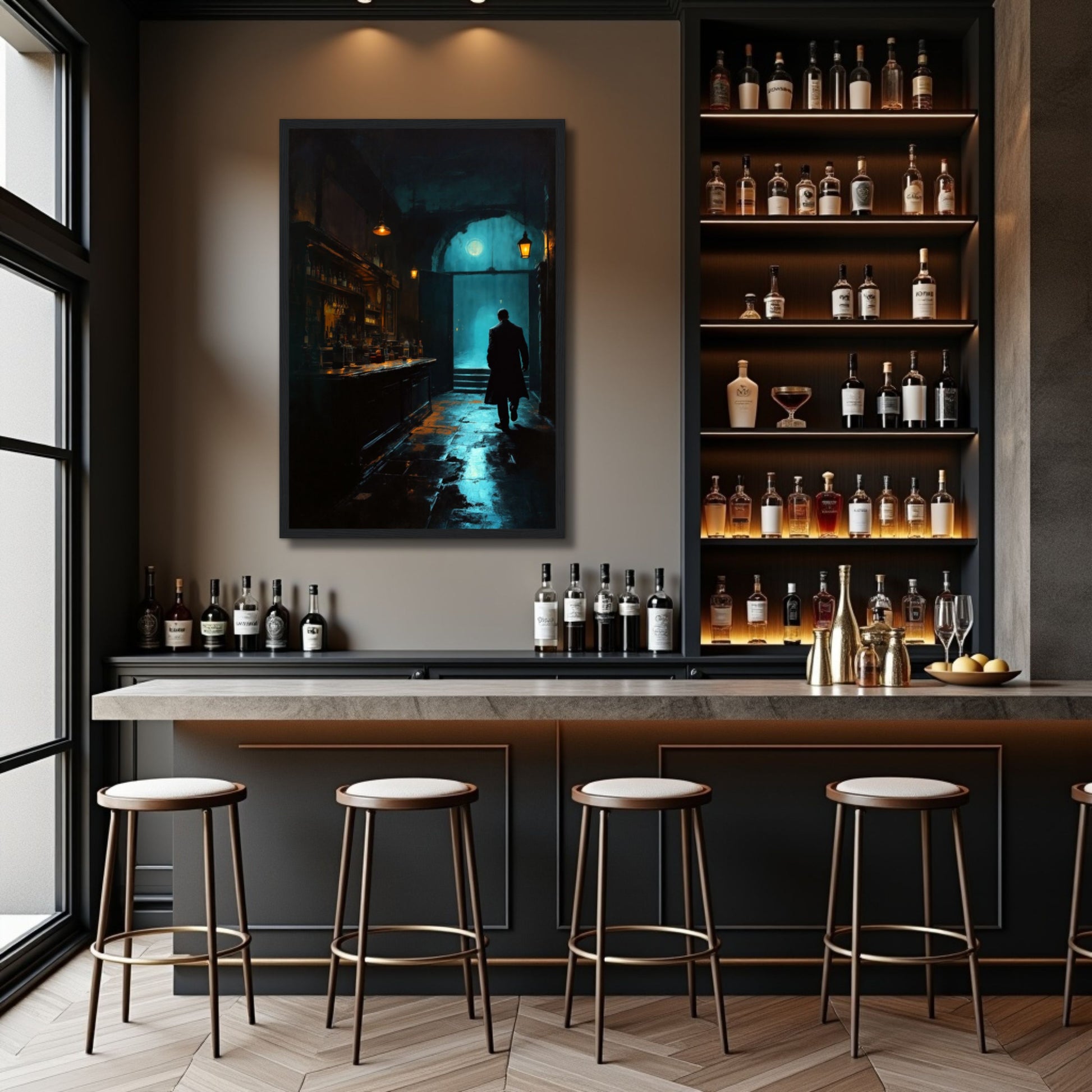 Speakeasy Prohibition Bootleg Bar Art Poster Print 30x45 cm 12x18″ Premium Matte Paper Poster No Frame