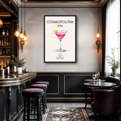 Cosmopolitan Cocktail Bar Art Print