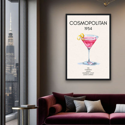 Cosmopolitan Cocktail Bar Art Print