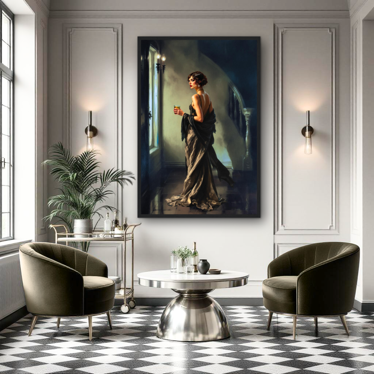 Art Deco Flapper Speakeasy Fine Art Print