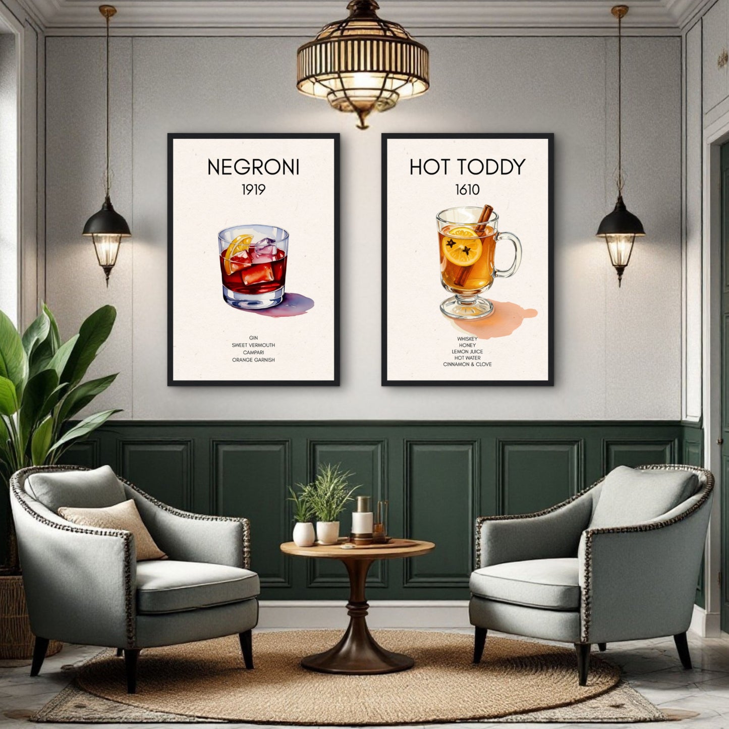 Hot Toddy Cocktail Bar Art Print No Frame 40x60 cm 16x24″ Sleek Acrylic Print