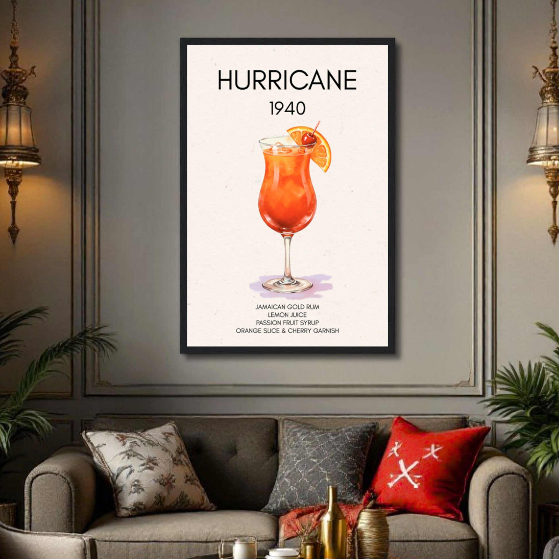 Hurricane Cocktail Bar Poster Print