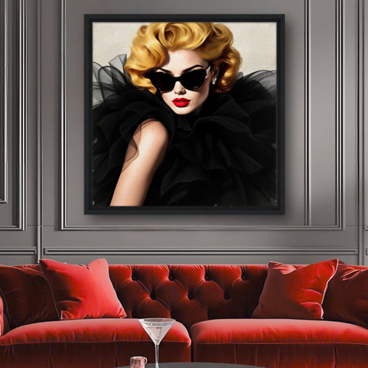 Paris Avant-Garde Retro Fashion Model Art Print