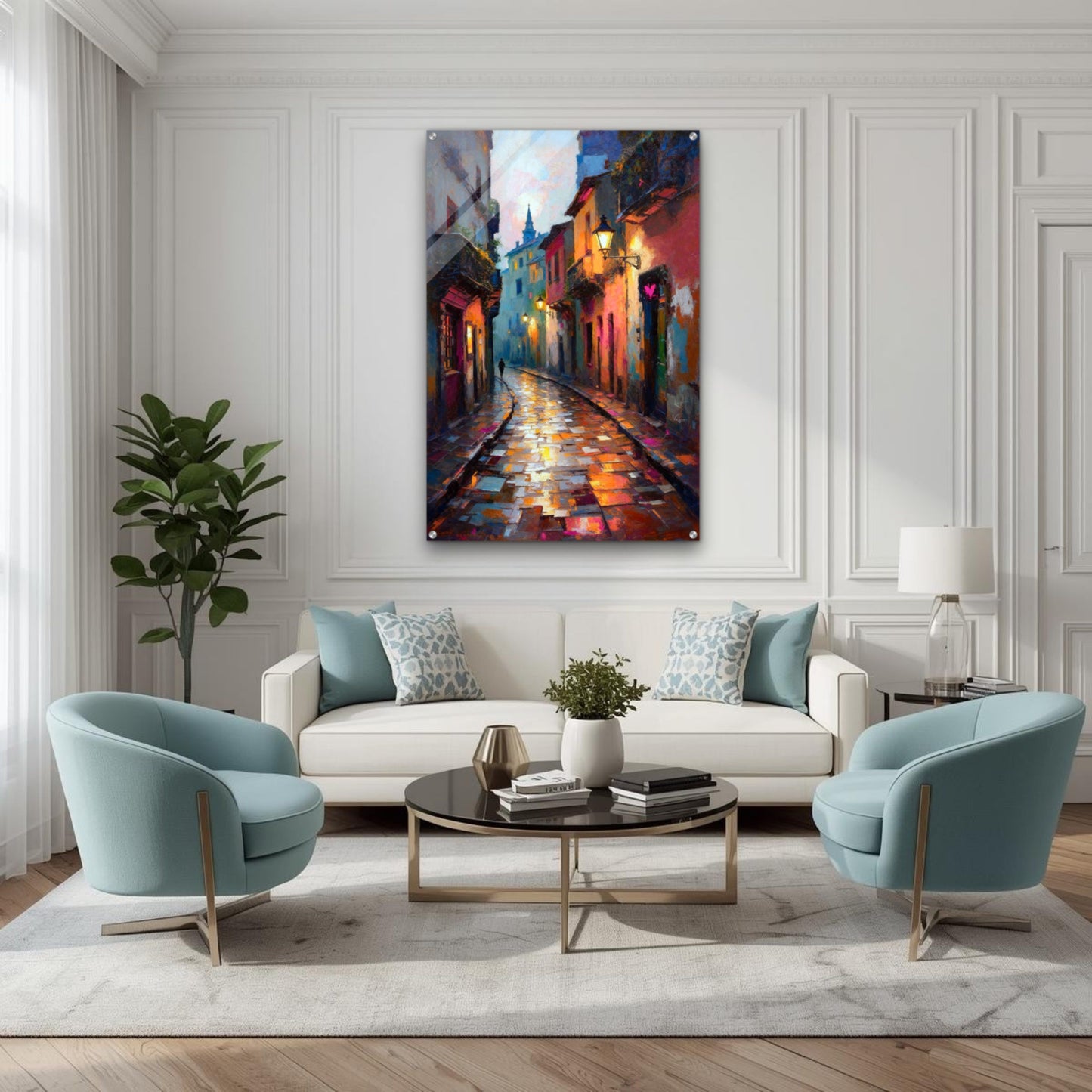 Old Europe Romantic Street Art Print